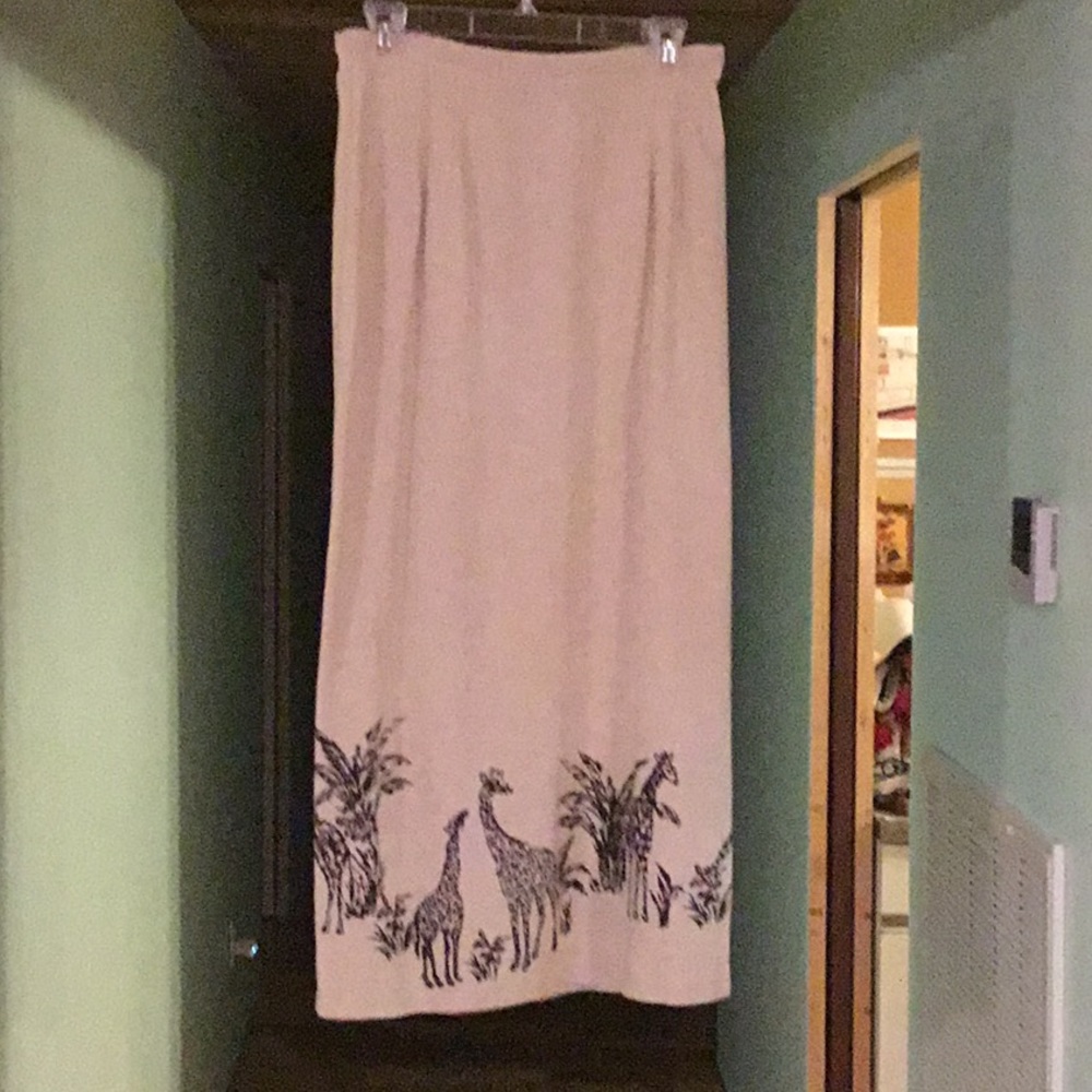 Safari Print A-line Skirt